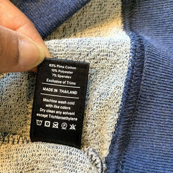NEW Public Rec Sweater Mens Small Blue Sweatshirt Weekend Crew Pima French Terry - Picture 10 of 12